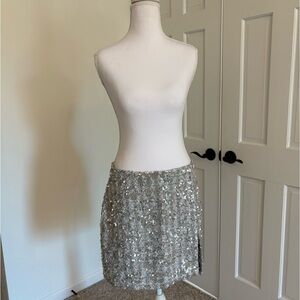 Amanda Uprichard Dale Mini Skirt in Stellar - Shimmering Party Skirt